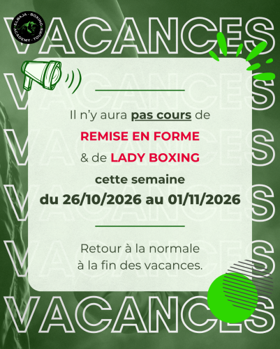 Pas cours de Lady boxing & Remise en forme