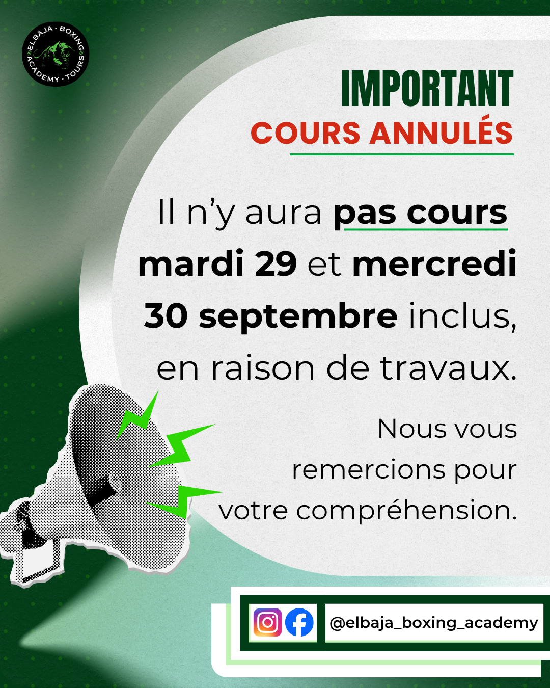 Cours annulés